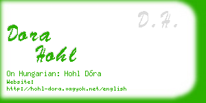 dora hohl business card